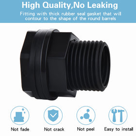 carvedexquisitely bulkhead fittings plastic construction offers durable, fade-resistant use.