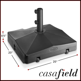 Casafield base-dimension-20x20x6-1-2-in offers 20x20 footprint for balanced setups.