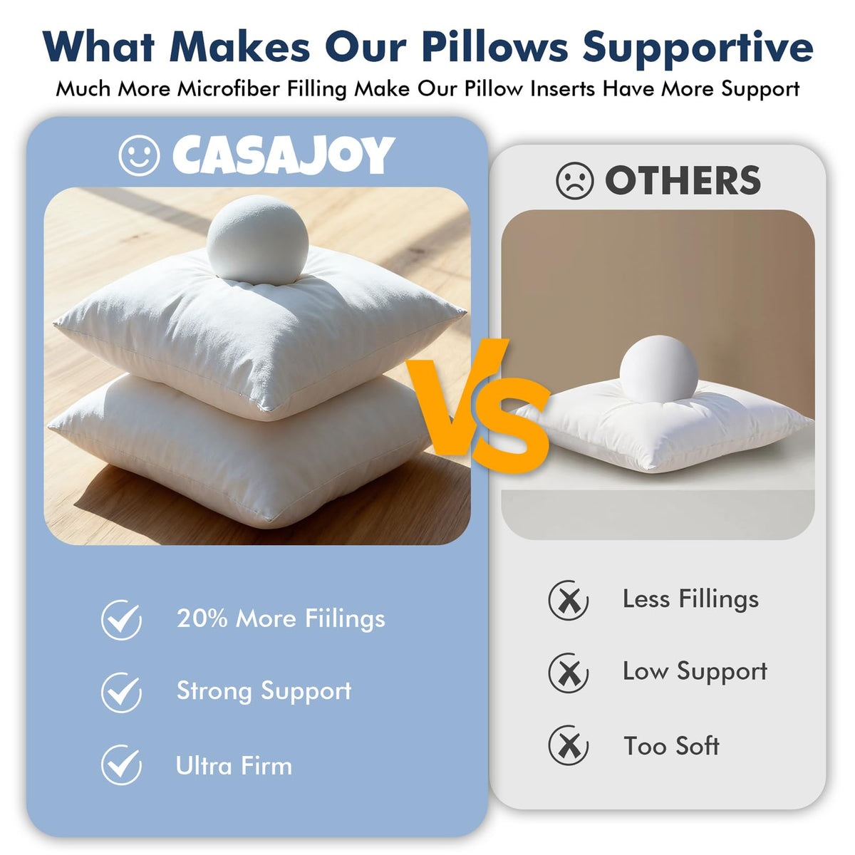 Eco-friendly 7D microfiber filling made from 100% recycled materials.