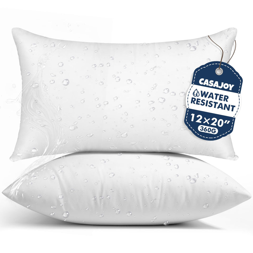 CASAJOY outdoor pillow insert with waterproof fabric ready for patio use.