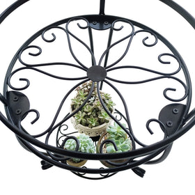 Casimr 2-Tier Plant Stand with stable legs protects floors during placement