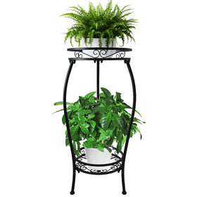 CASIMR 2-tier plant stand top frame display for sunlit corners and compact decor.