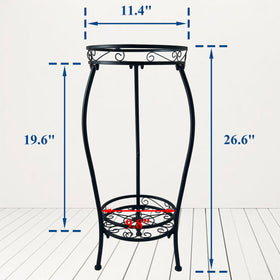 Casimr 2Pack plant stand sturdy iron construction for long-lasting use.