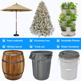 Casimr rolling base tolerates outdoor use for large planters.