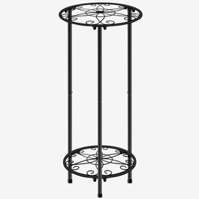 Casimr 2-tier plant stand top frame 11-inch diameter elevates pots securely for display