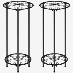 Casimr 2-tier plant stand top view showing sturdy support for indoor pots.