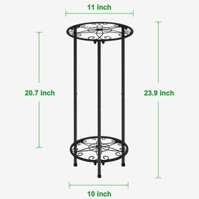 Casimr plant stand with plastic feet protects floors and minimizes scratches