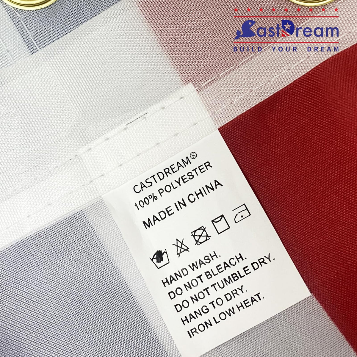 CASTDREAM US flag lightweight design flies in light breeze