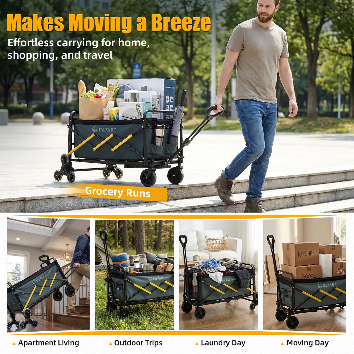CatArt versatile wagon supports indoor and outdoor tasks with ease.