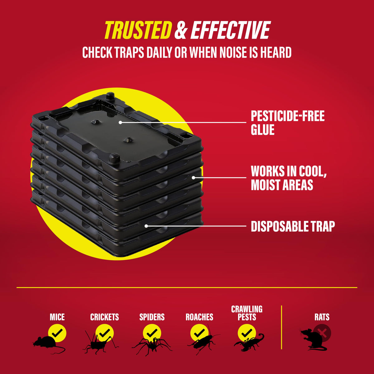 Catchmaster 6 glue trap provides year-round protection without pesticides.