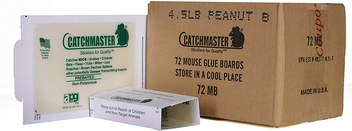 Catchmaster 72MB glue board, sticky trap for mice and pests with long-lasting adhesion.
