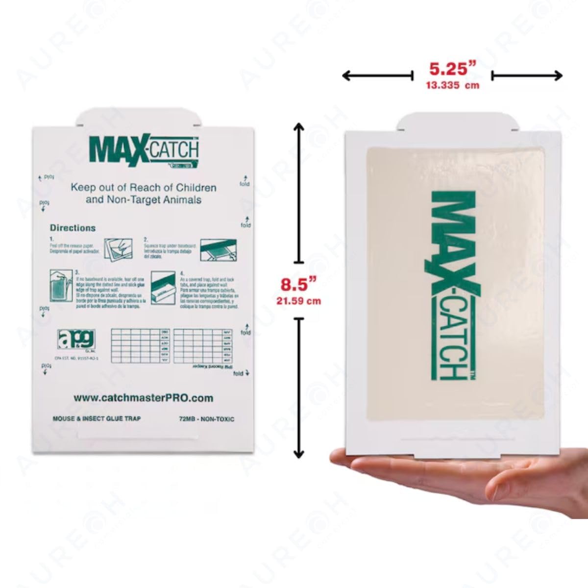 Catchmaster 72MB glueboard with peanut butter scent attracts pests effectively.