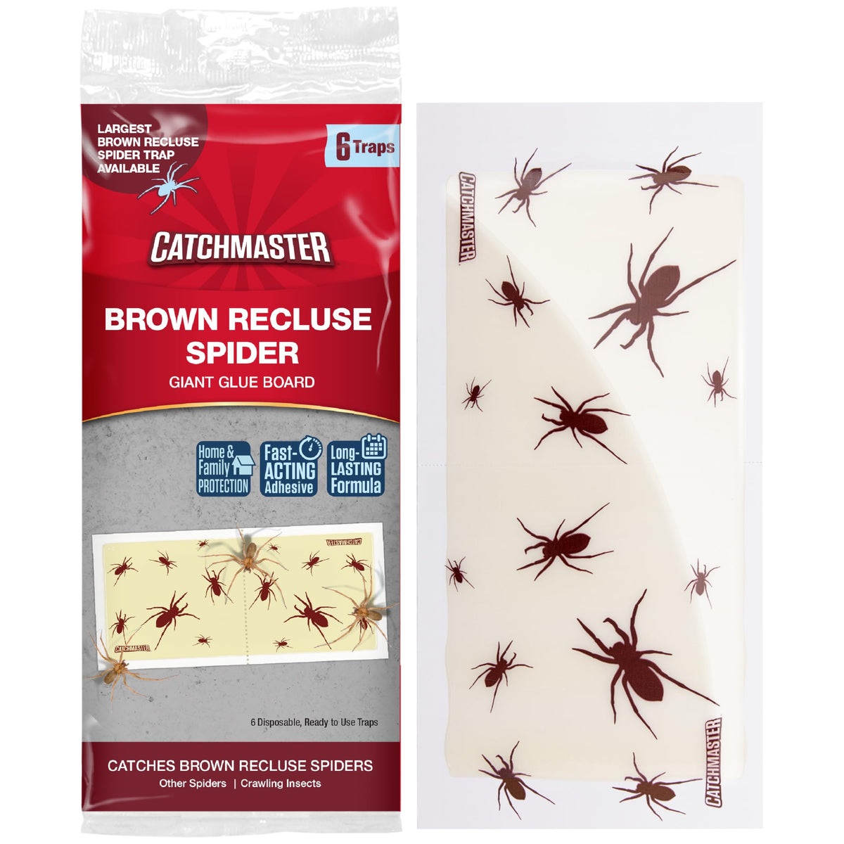 Catchmaster Brown Recluse Glue Board 6-Pack ready-to-use pest control for homes