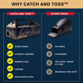 Catchmaster Catch & Toss placement along walls for effective coverage.