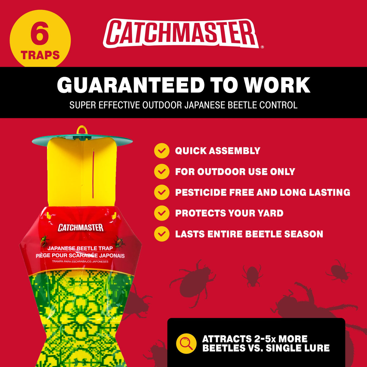 Catchmaster coverage up to 5000 sq ft guarding vegetables and ornamentals