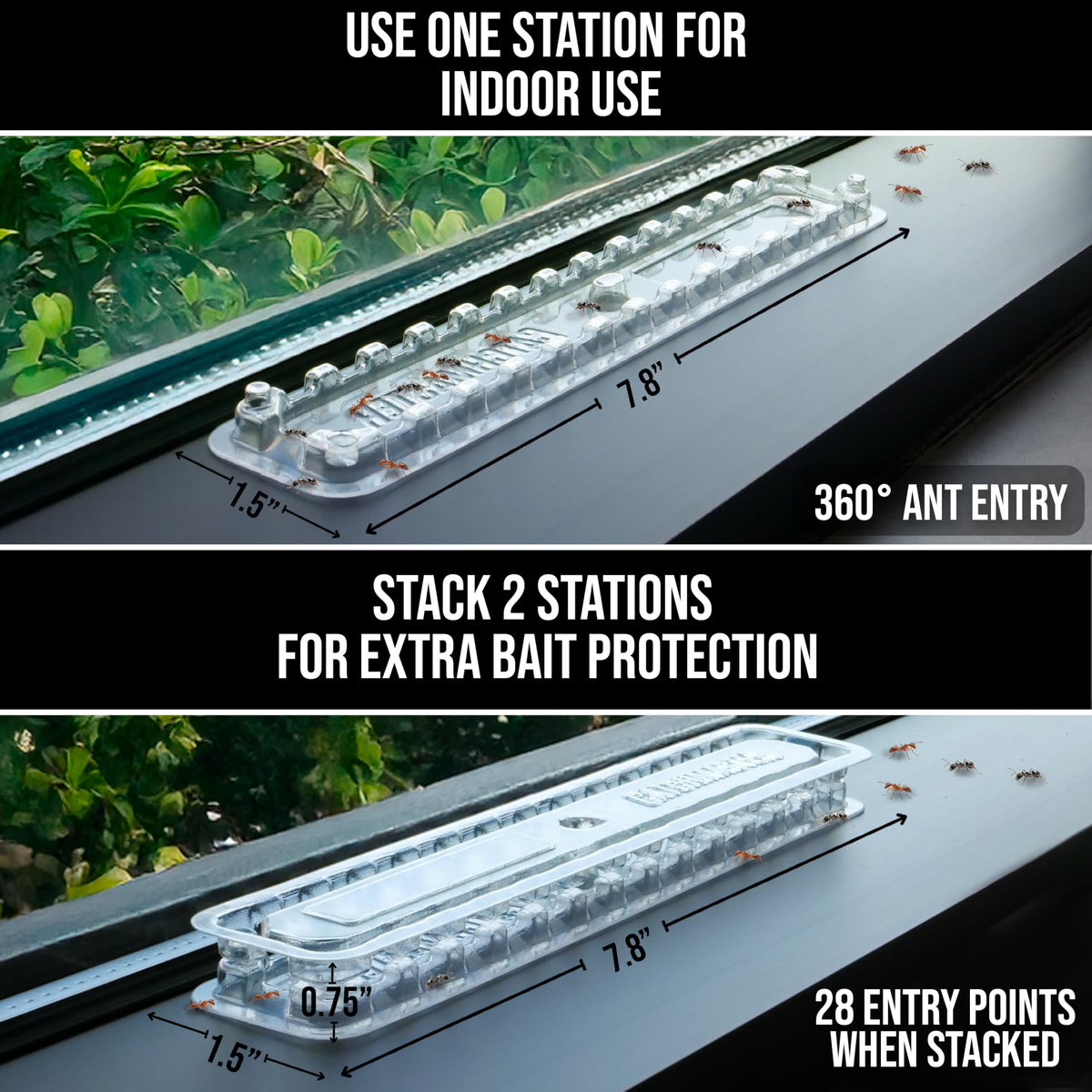 Catchmaster DEFIANT stackable traps save space and modular coverage.