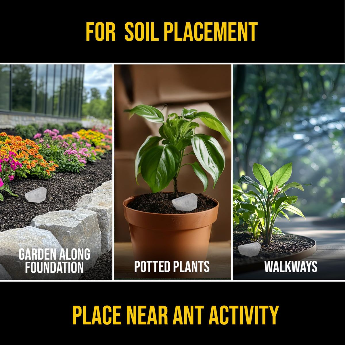 Catchmaster DEFIANT trap in soil demonstrates easy outdoor placement