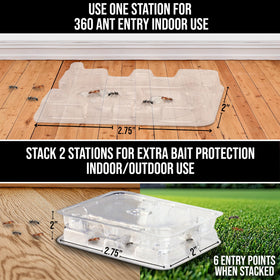 Catchmaster DEFIANT trap on kitchen counters for targeted bait delivery