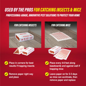 Catchmaster glue board close-up showing ready-to-use, high-adhesion surface.