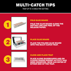 Catchmaster glue boards for garage use protecting storage spaces.