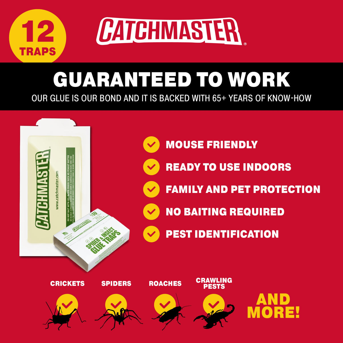 Closeup of Catchmaster glue surface showing adhesive for crawling insects