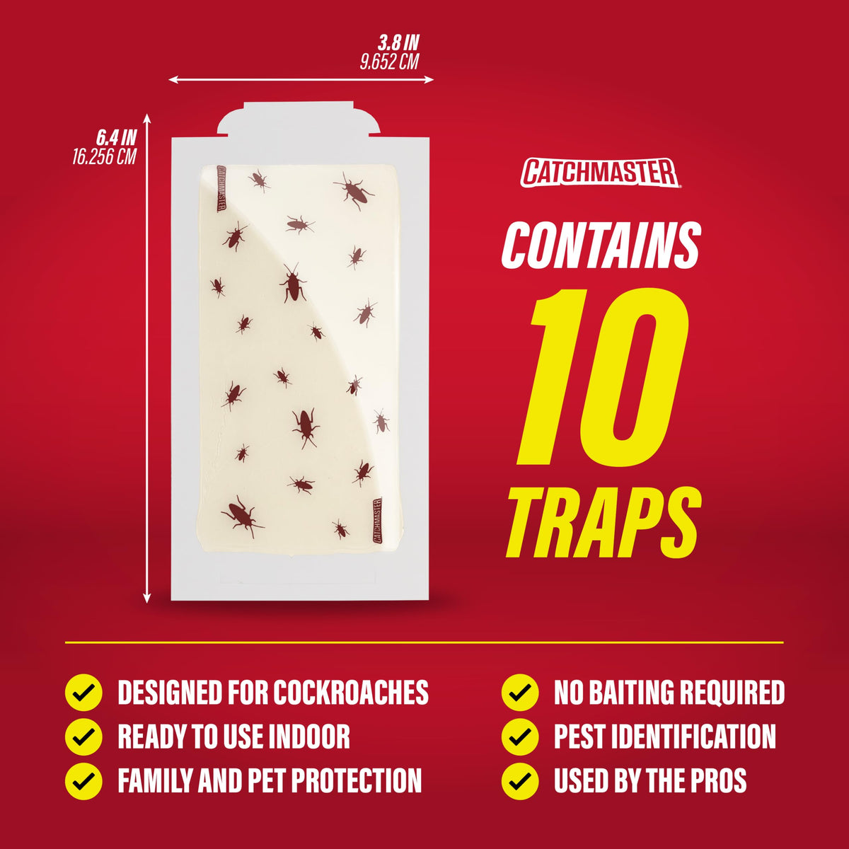 Catchmaster glue trap indoor use shown in discreet, wall-mounted setup.