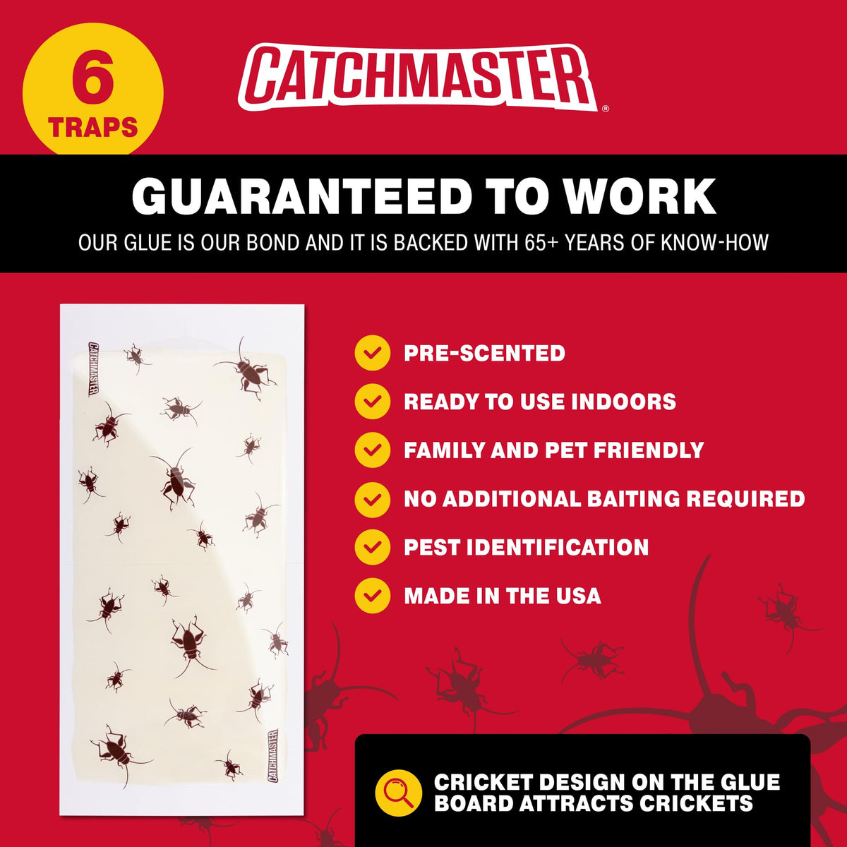 Catchmaster glue trap provides mess-free protection with 55 square inches of catching power