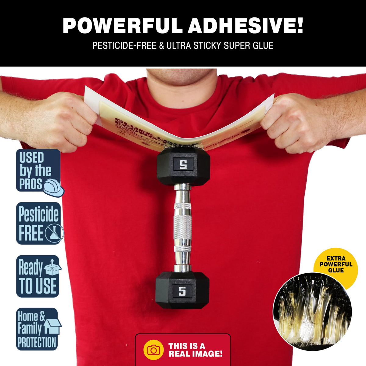 Catchmaster Gluee Louee trap offers heavy adhesive coverage for larger pests.