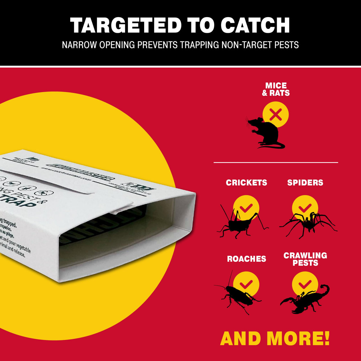 Made in USA label on Catchmaster traps highlighting quality