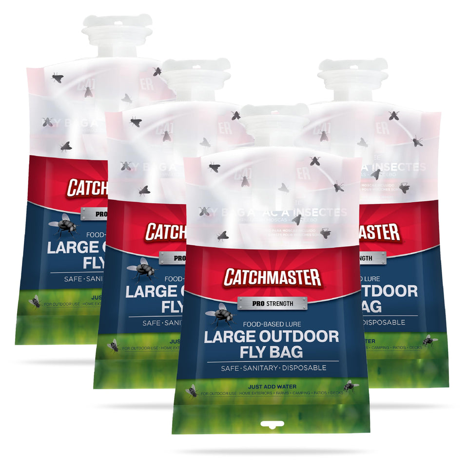 Catchmaster Pro extra-large outdoor fly trap ready to hang for backyard control.