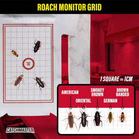 Catchmaster roach trap dust-protected construction resists debris for long indoor use.