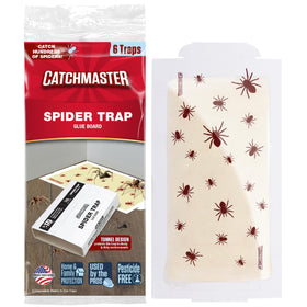 Catchmaster spider traps glue board 6-pack ready for year-round pest capture.