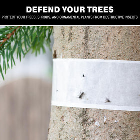 Ornamental tree and shrubs guarded by Catchmaster shielded barrier.