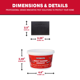 Catchmaster weatherproof adhesive resists sun and rain with UV inhibitor.