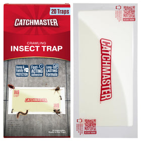 Catchmaster XL glue trap 20-pack close-up showing strong adhesive for crawling insects
