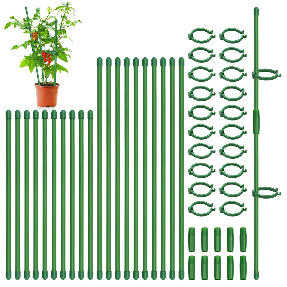 Catephe plant stake kit contents ready for sturdy garden setup