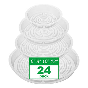 CATIFLIN clear saucers 6-inch provide stable plant support and moisture control for indoor pots.