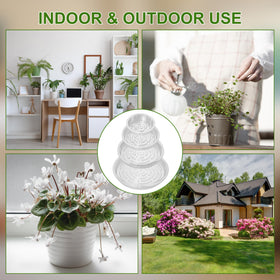 CATIFLIN clear saucers in office or garden settings keep spaces clean and organized.