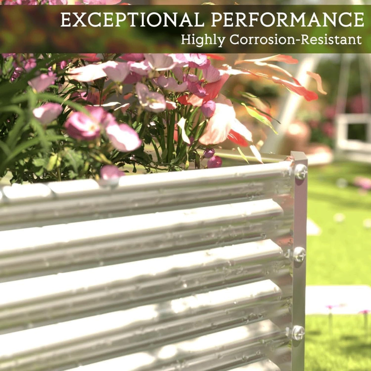 CATMANOR 2-pack tall galvanized steel construction resists warping and rust.
