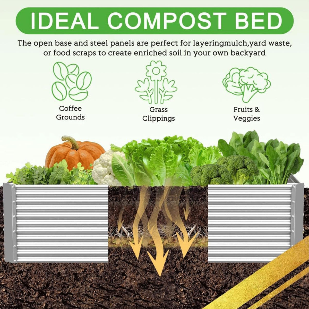 CATMANOR 2-pack tall bed open-base drainage supports healthy root growth.