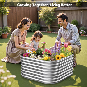 CATMANOR durable metal bed is suitable for vegetables, herbs, and decorative plantings.