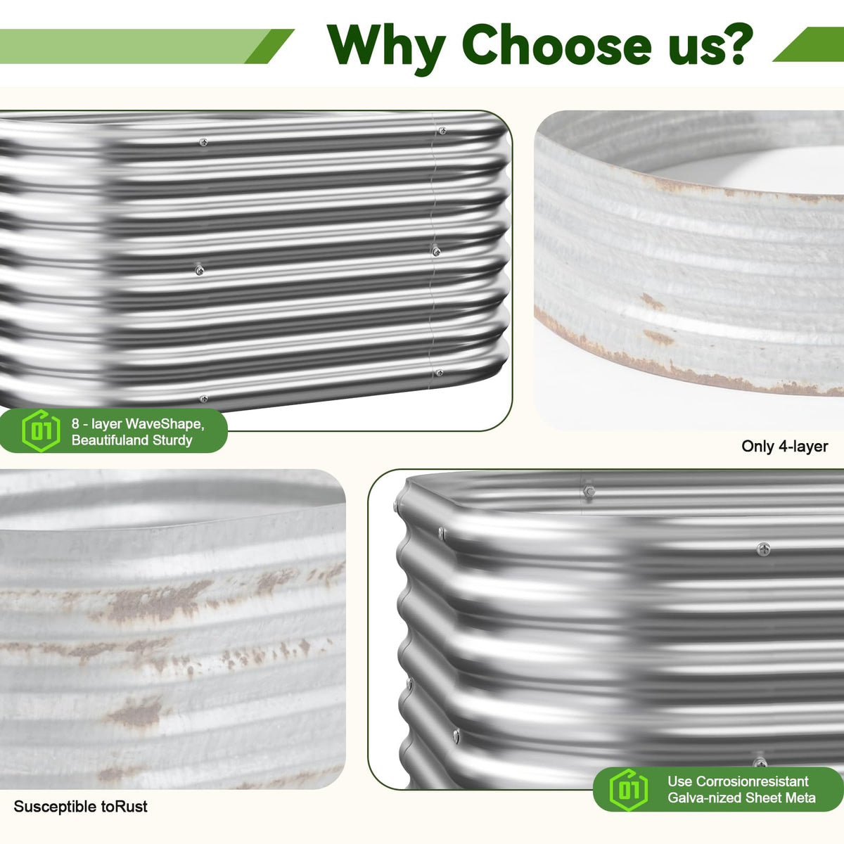 CATMANOR open-base design highlights drainage and healthy root growth in outdoor beds.