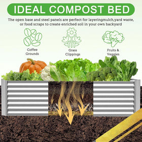 CATMANOR raised beds offer spacious growing area for vegetables, herbs, and flowers in any outdoor space.