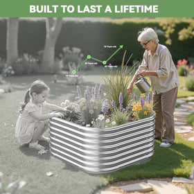 CATMANOR spacious bed supports vegetables, herbs, and flowers in a compact garden.