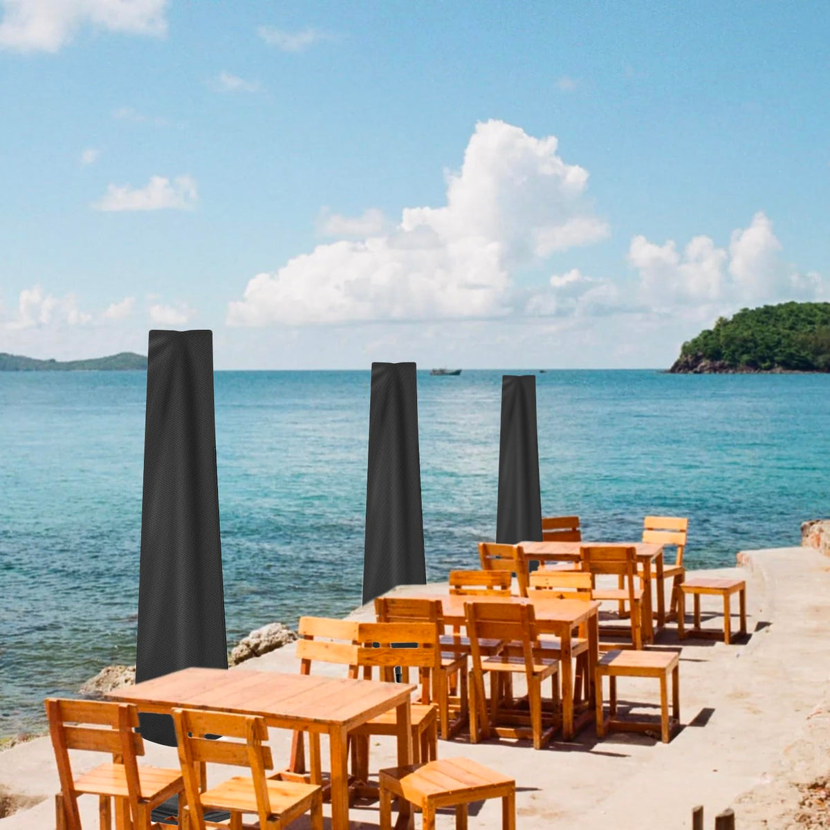 CATOTEL fits 7-9 ft offset market umbrellas securely
