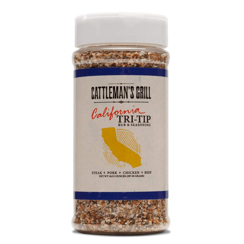 Cattleman's Grill California Tri-Tip Seasoning bottle ready for beef rubs and grill-friendly flavor.