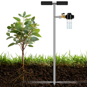 Caulimo deep root watering spike with four-hole tip delivering deep irrigation at the roots