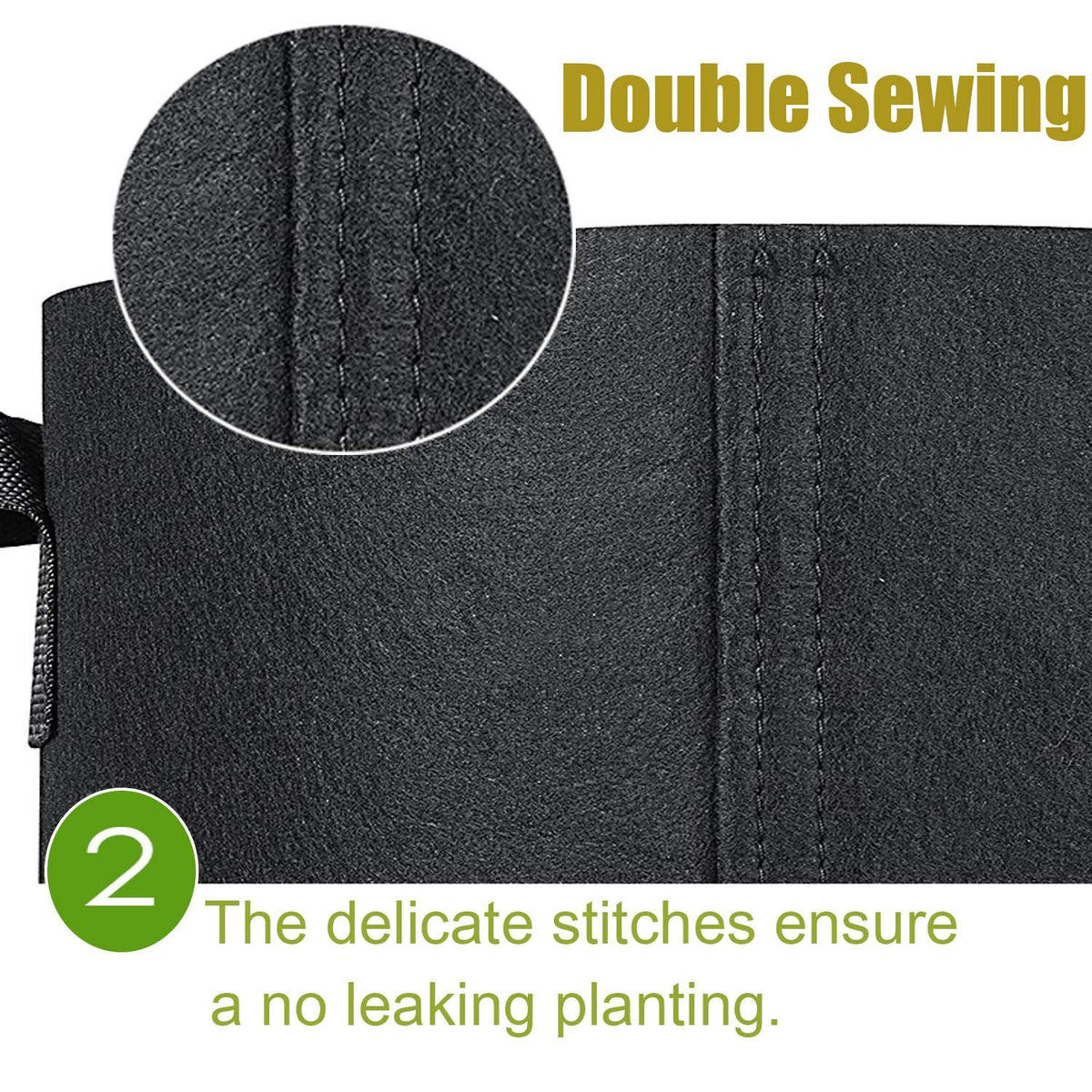 Cavisoo 3gal grow bag drainage-ventilation view suggests root-friendly airflow.