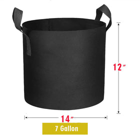 Cavisoo grow bag with reinforced handles and X-stitching supports lifting heavy soil.
