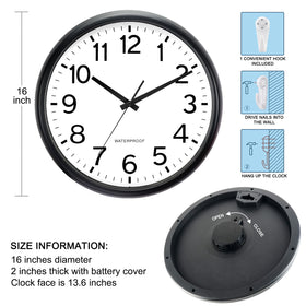 Caysie patio decor scene with clock complementing garden furniture